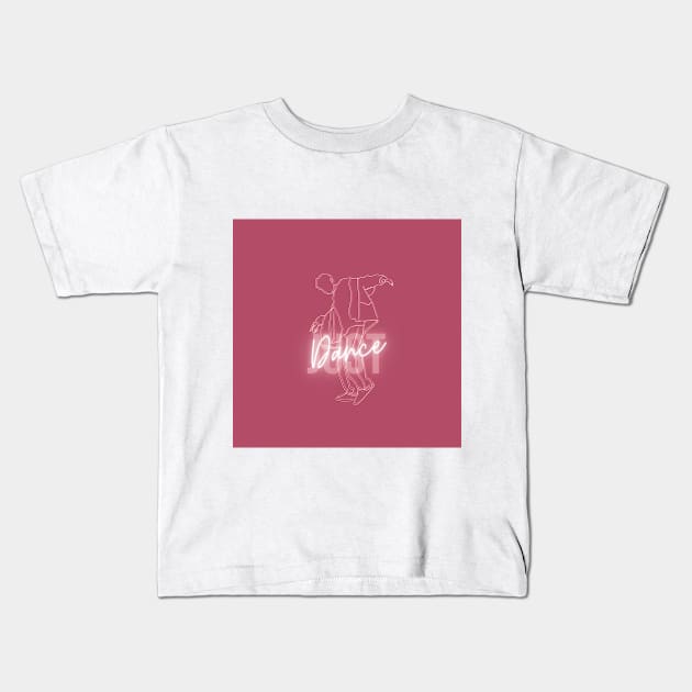 J-Hope Neon light Just Dance Kids T-Shirt by bixxbite